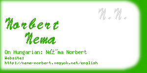 norbert nema business card